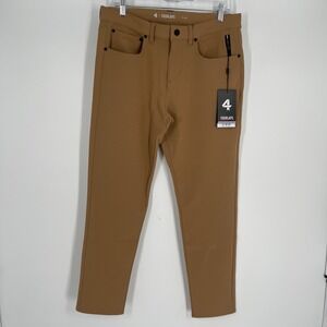 NEW Fourlaps Traverse Pants Mens 38x32 Navy Blue Performance Golf Slim Chino NWT